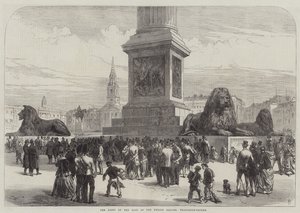 De Leeuwen aan de Basis van de Nelson Kolom, Trafalgar-Square